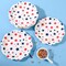 24Pcs Patriotic Star Paper Plates Red Blue Stars Disposable Party Plates 7" 4th of July Scalloped Small Dessert Plate for Independence Day Memorial USA Themed Party Supplies (24)